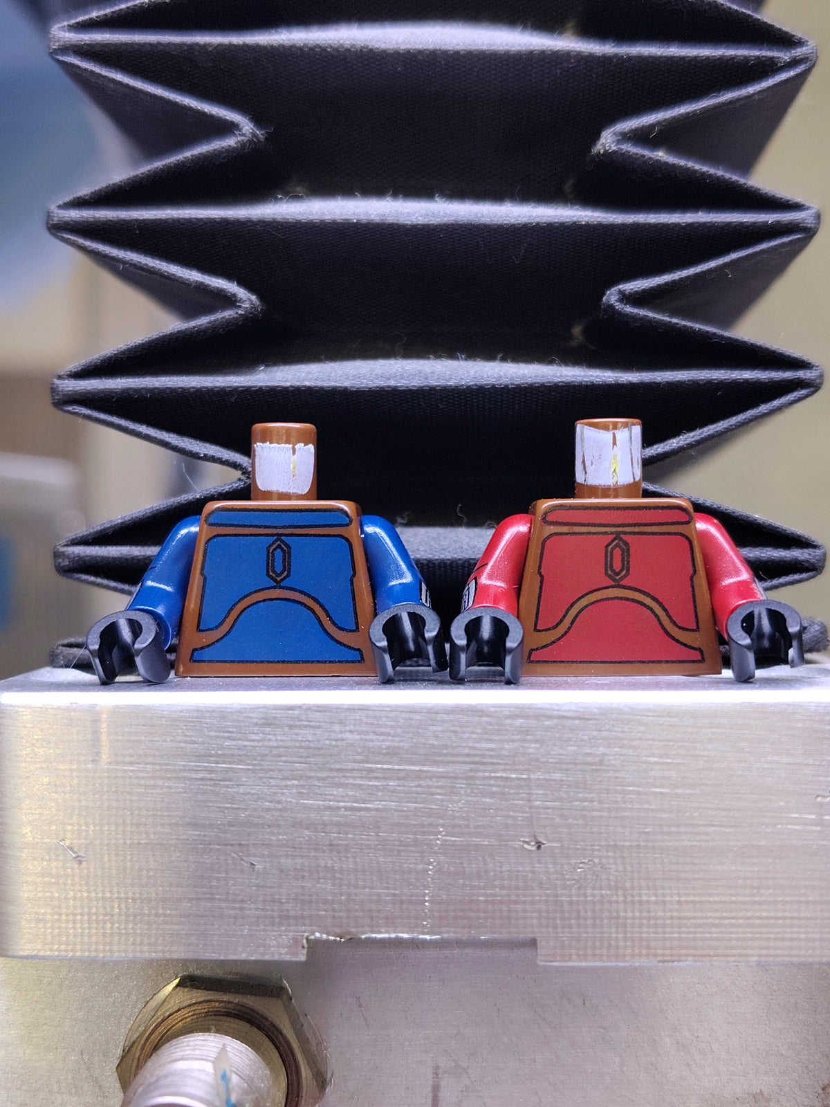 Old Brown Dark Red and Dark Blue Armored Torsos